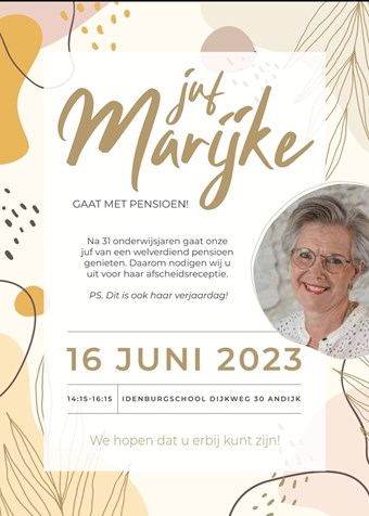 juf marijke gaat met pensioen